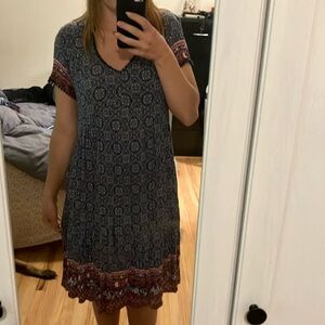 Bohemian Blue and Red Dress